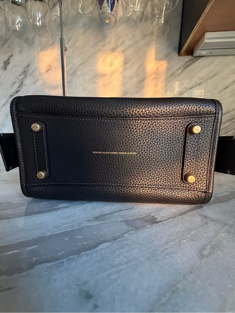 Coach Rogue 25 Black Pebbled Leather with wine/Bordeaux suede interior. - Picture 6 of 11